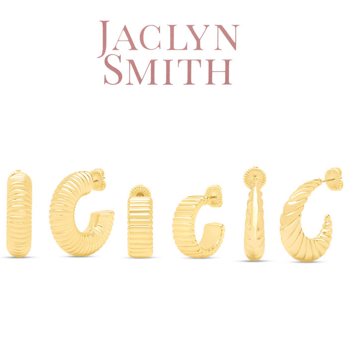 Jaclyn Smith Statement Gold Hoop Earrings Set of 3