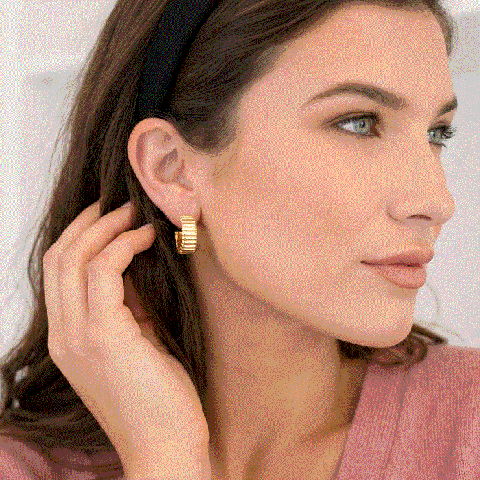 Jaclyn Smith Statement Gold Hoop Earrings Set of 3