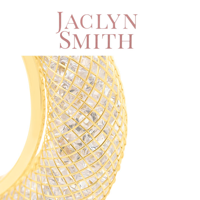 Jaclyn Smith Mesh Hoop Earrings in Gold