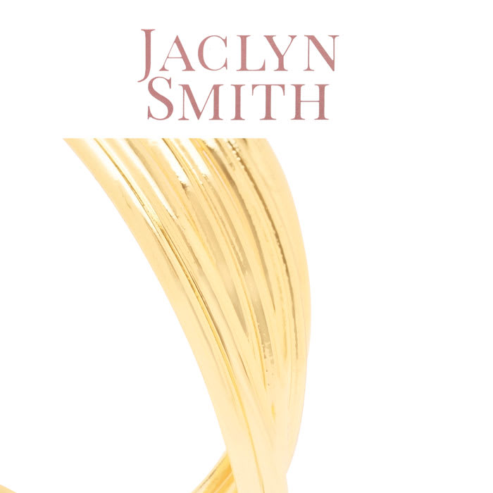 Jaclyn Smith Curved Hoop Earrings In Gold