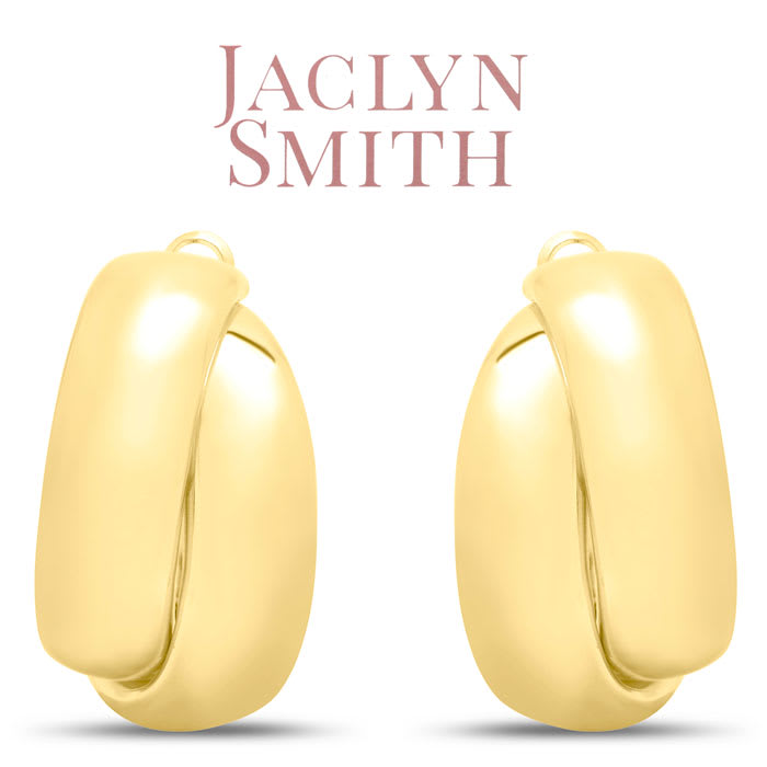 Jaclyn Smith Intertwined Hoop Earrings In Gold