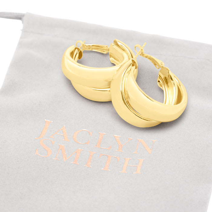 Jaclyn Smith Intertwined Hoop Earrings In Gold