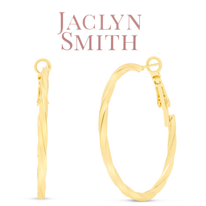Jaclyn Smith Classic Hoop Earrings In Gold