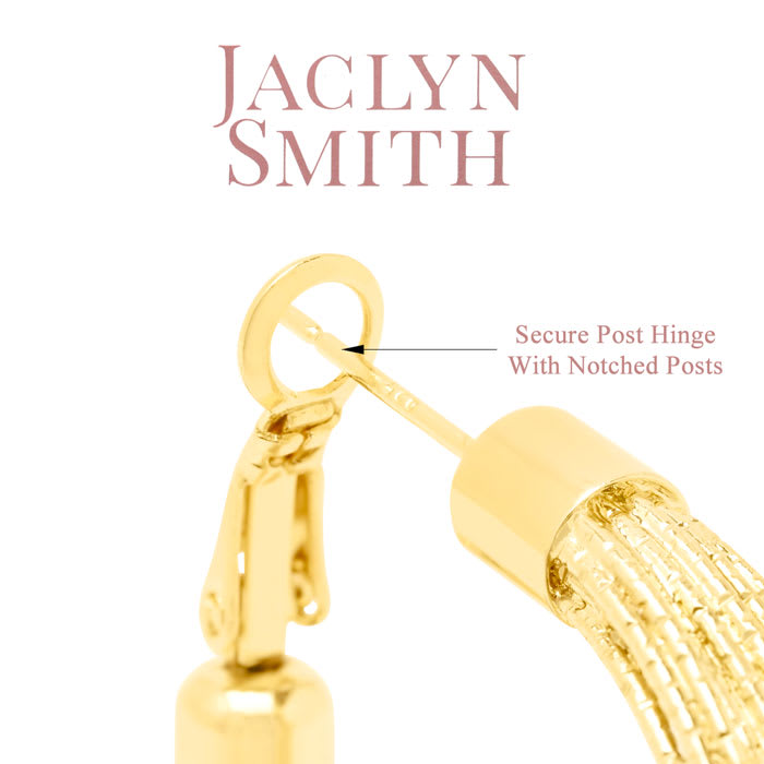 Jaclyn Smith Luminescent Hoop Earrings In Gold