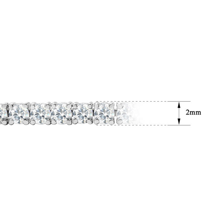 3 Carat Lab Grown Diamond Tennis Bracelet In Sterling Silver, 7 Inches