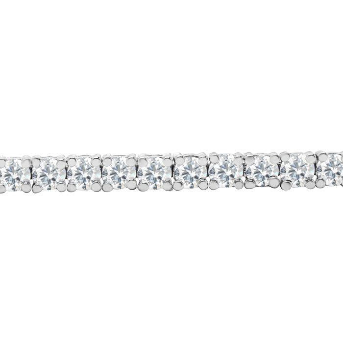 5 Carat Lab Grown Diamond Tennis Bracelet In Sterling Silver, 7 Inches