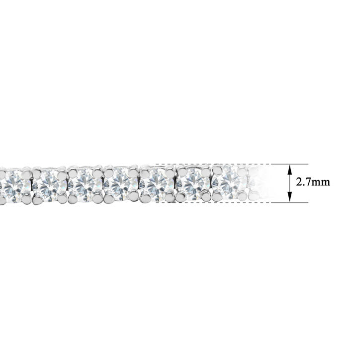 5 Carat Lab Grown Diamond Tennis Bracelet In Sterling Silver, 7 Inches