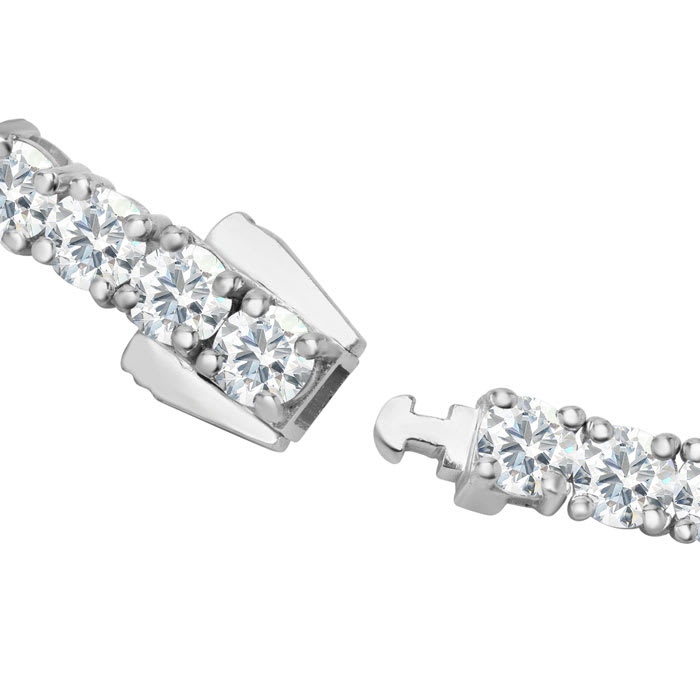 8 Carat Lab Grown Diamond Tennis Bracelet In Sterling Silver, 7 Inches