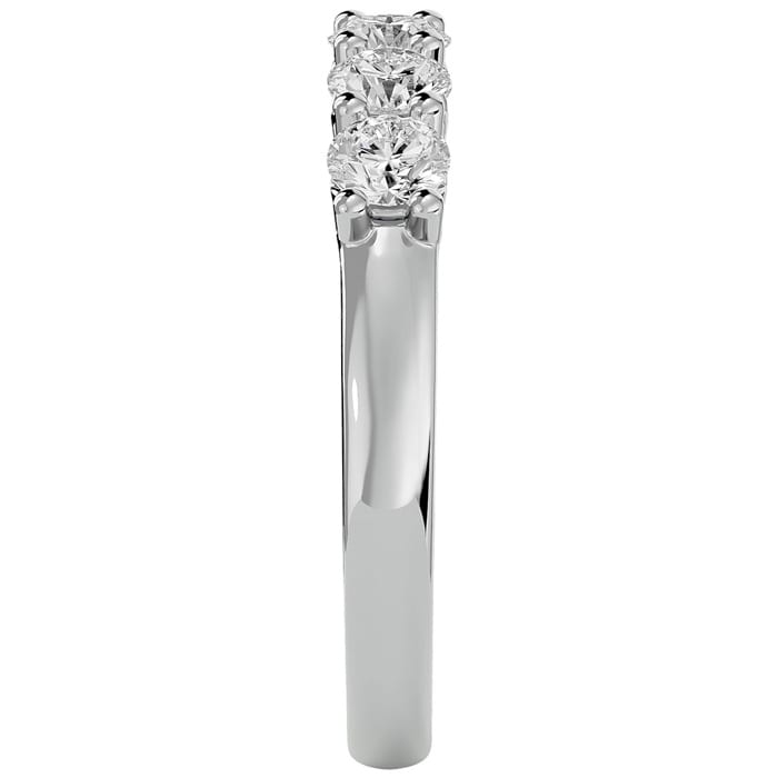1 Carat Five Lab Grown Diamond Anniversary Band In Sterling Silver. Very Popular Diamond Band In Solid In Sterling Silver!