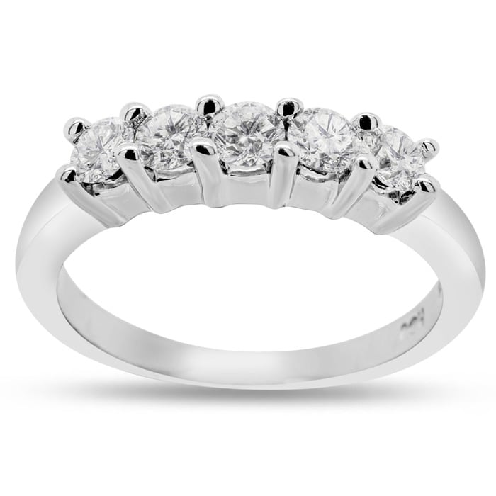 1/2 Carat Lab Grown Diamond Anniversary Band In Sterling Silver