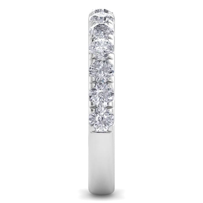 1 Carat Lab Grown Diamond Wedding Band In Sterling Silver
