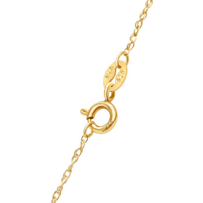 1 Carat Diamond Cross Necklace In 14K Yellow Gold Over Sterling Silver, 18 Inches