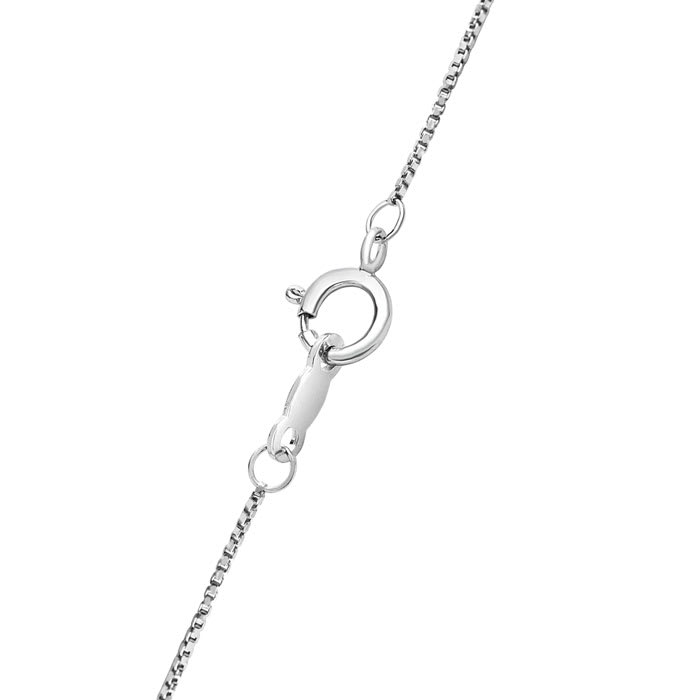 1/2 Carat Diamond Cross Necklace In Sterling Silver, 18 Inches