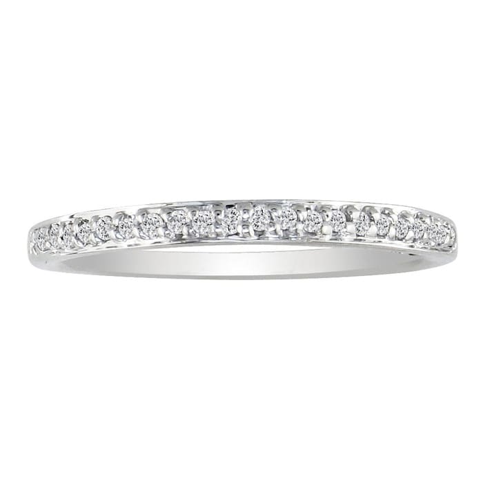 Estate Jewelry 1/10ct Micro Pave Womens Wedding Diamond Band in Sterling Silver
