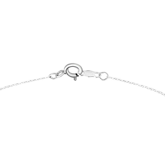 1/3 Carat Natural Diamond Cushion Shape Cluster Necklace In Sterling Silver