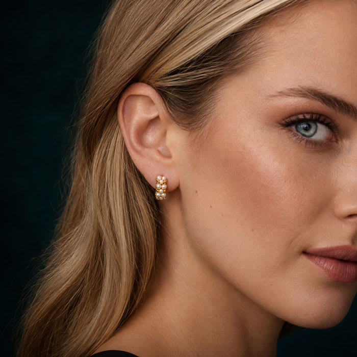 Jaclyn Smith Elegant Gold Hoop Earrings Set of 3