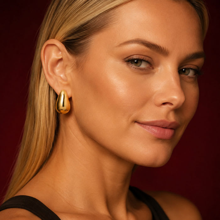Jaclyn Smith Unique Gold Hoop Earrings Set of 3