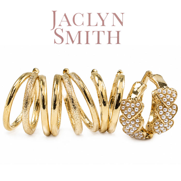 Jaclyn Smith Sassy Gold Hoop Earrings Set of 3