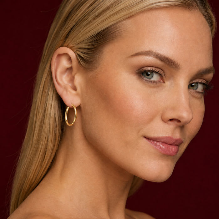 Jaclyn Smith Sassy Gold Hoop Earrings Set of 3