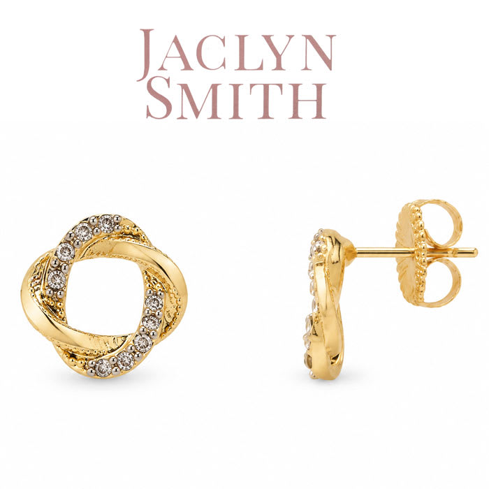 Jaclyn Smith Crystal Statement Earrings In Gold