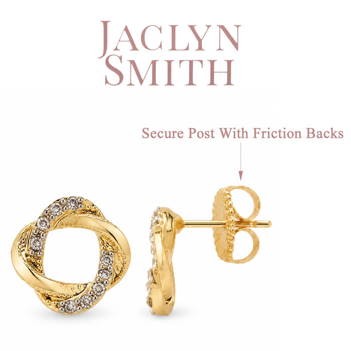 Jaclyn Smith Crystal Statement Earrings In Gold