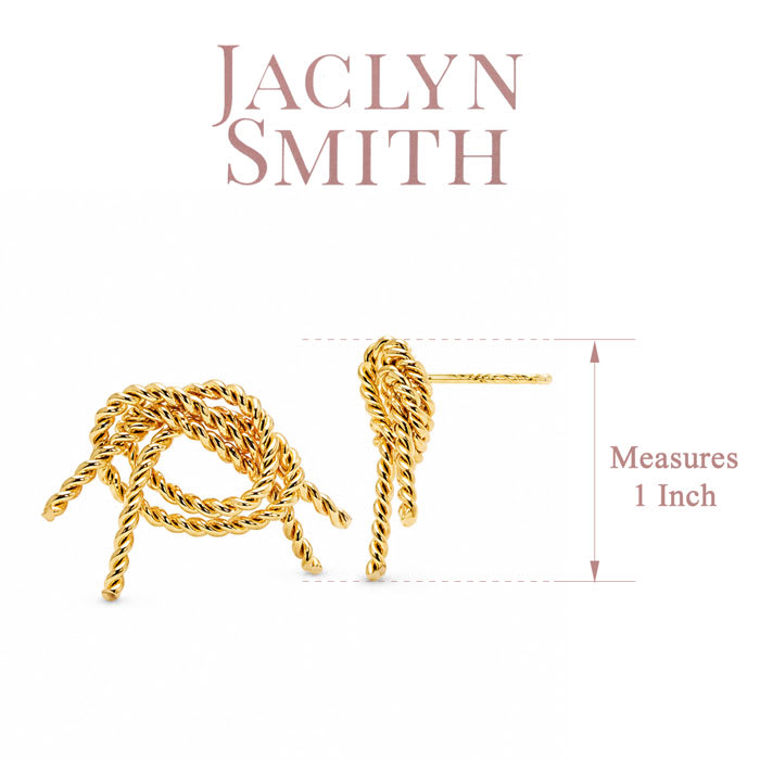 Jaclyn Smith Knotted Statement Stud Earrings In Gold