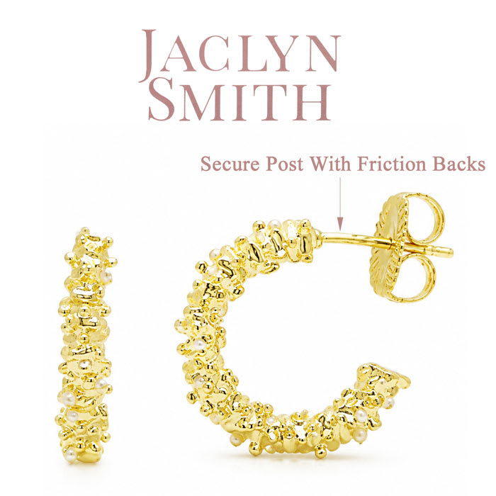 Jaclyn Smith Confetti Hoop Earrings In Gold