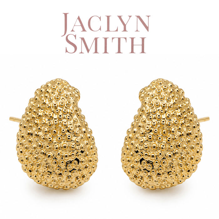 Jaclyn Smith Textured Statement Earrings In Gold