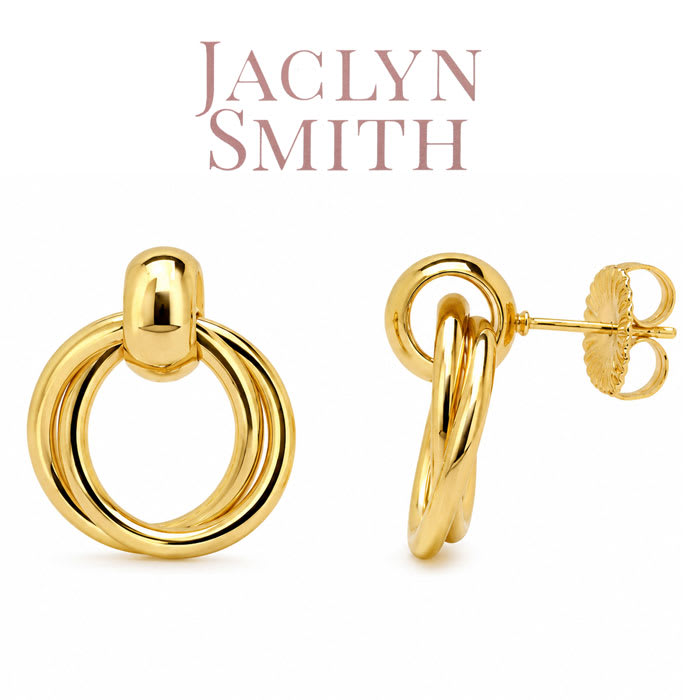 Jaclyn Smith Ring Drop Earrings In Gold
