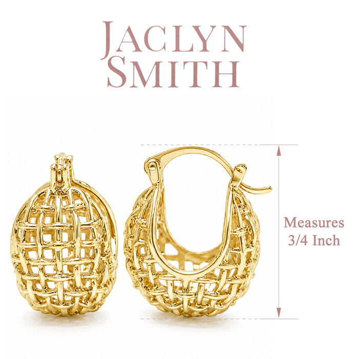 Jaclyn Smith Heavy Hoop Earrings In Gold