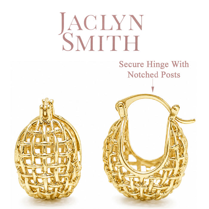 Jaclyn Smith Heavy Hoop Earrings In Gold