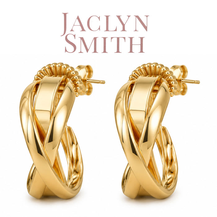 Jaclyn Smith Classy Hoop Earrings In Gold