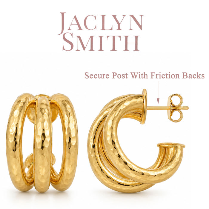 Jaclyn Smith Radiant Hoop Earrings In Gold