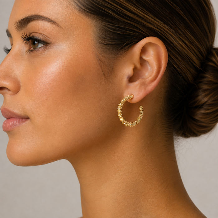 Jaclyn Smith Evening Hoop Earrings In Gold