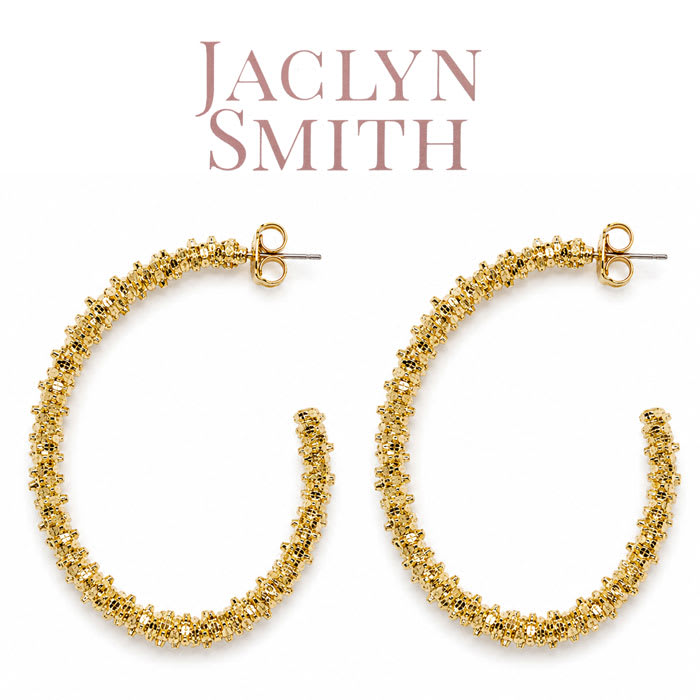 Jaclyn Smith Large Evening Hoop Earrings In Gold
