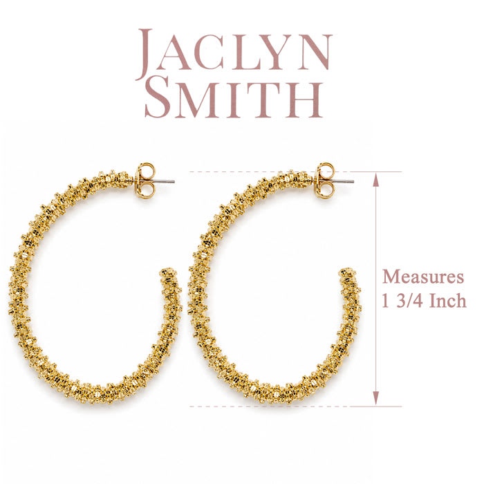 Jaclyn Smith Large Evening Hoop Earrings In Gold