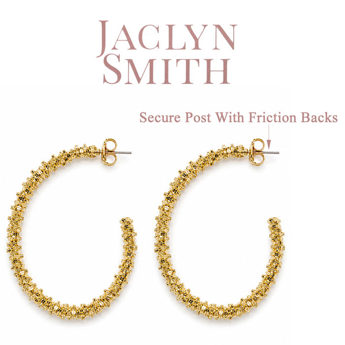 Jaclyn Smith Large Evening Hoop Earrings In Gold