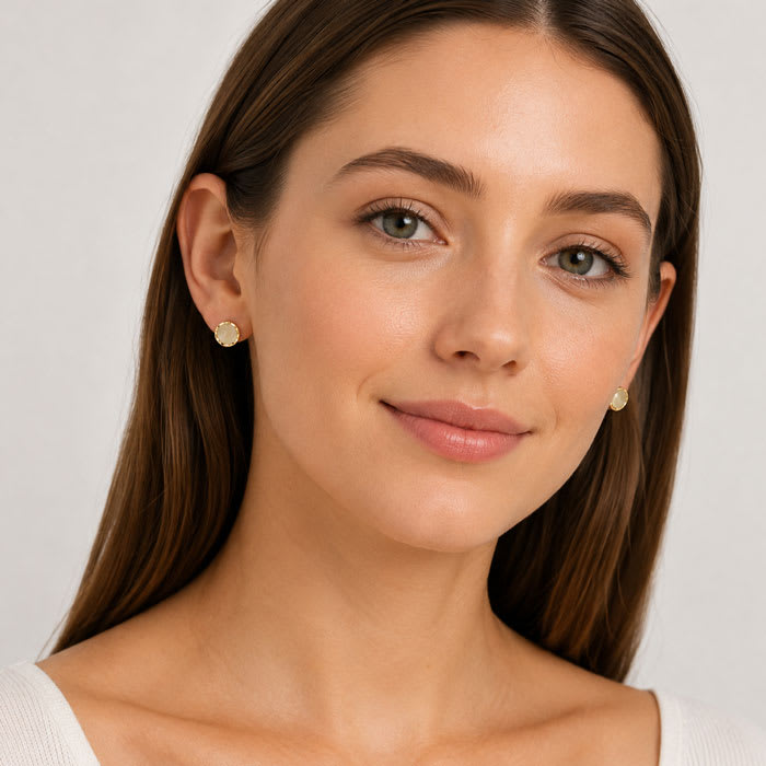 Martha Stewart Everyday Round Colored Stone Earrings Set of 3