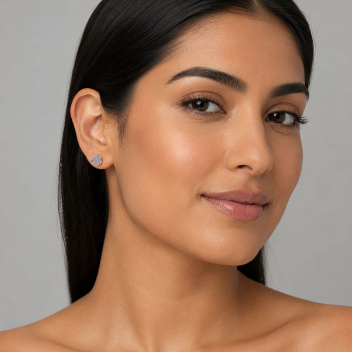 Martha Stewart Everyday Round Colored Stone Earrings Set of 3