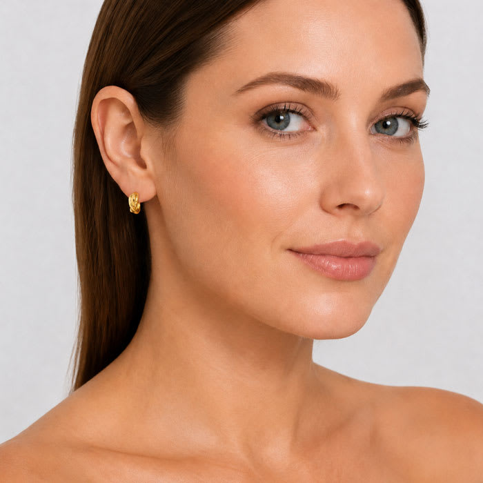 Martha Stewart Everyday Gold Hoop and Stud Earrings Set of 3