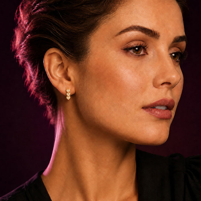 Martha Stewart Everyday Gold Pearl Hoop Earrings Set of 3