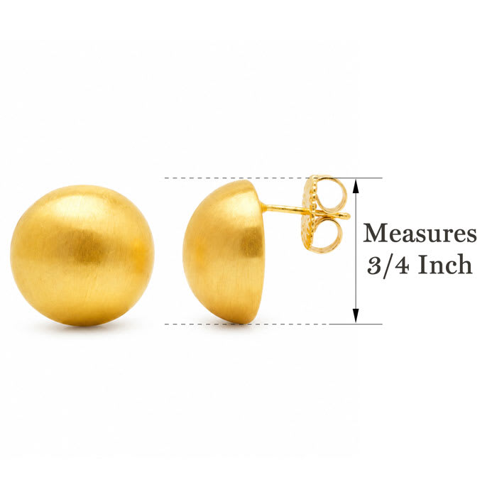 Martha Stewart Everyday Button Stud Earrings In Gold