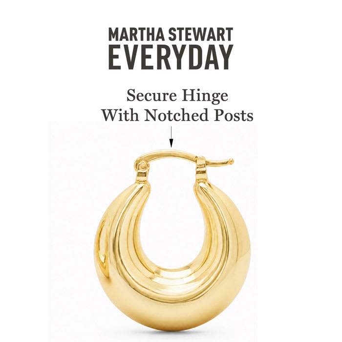 Martha Stewart Everyday Plump Hoop Earrings In Gold