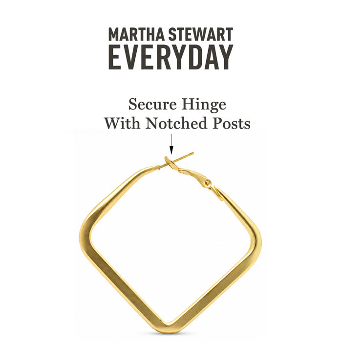 Martha Stewart Everyday Structured Hoop Earrings In Gold