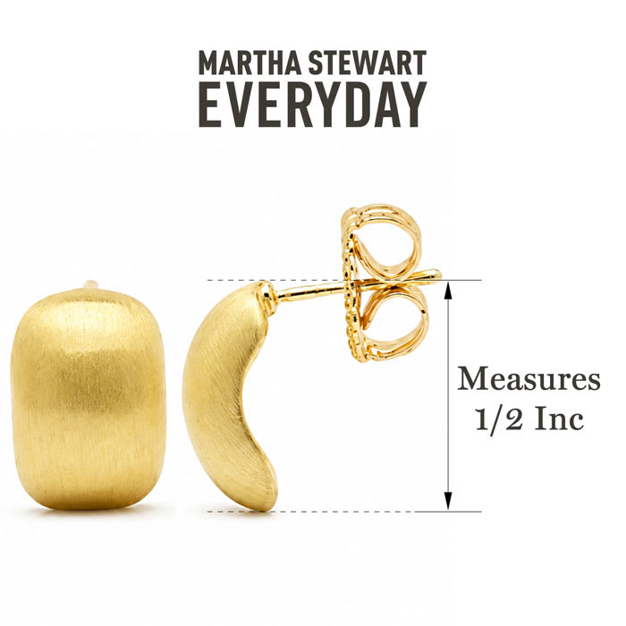 Martha Stewart Everyday Cuff Hoop Earrings In Gold