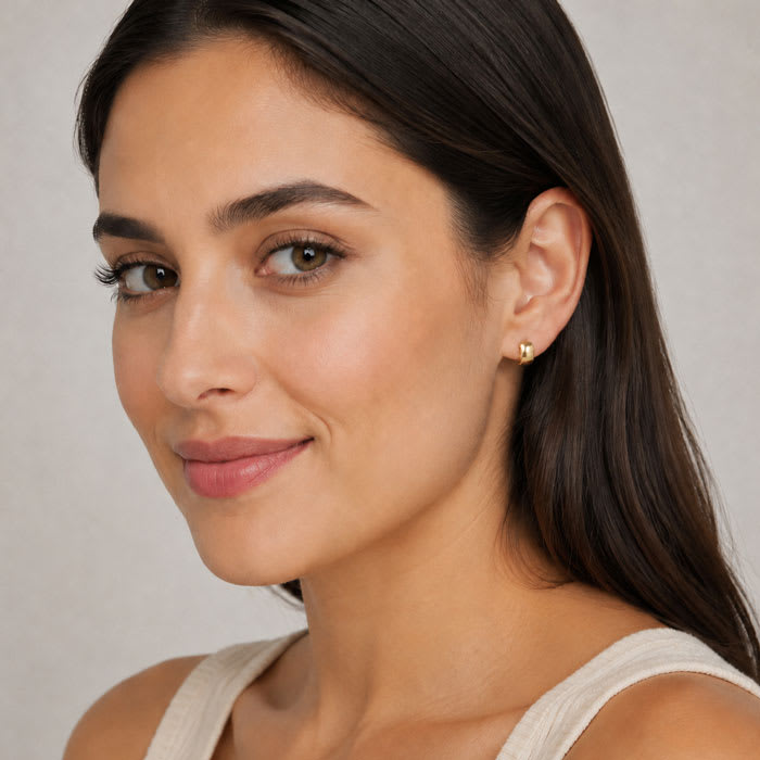 Martha Stewart Everyday Cuff Hoop Earrings In Gold