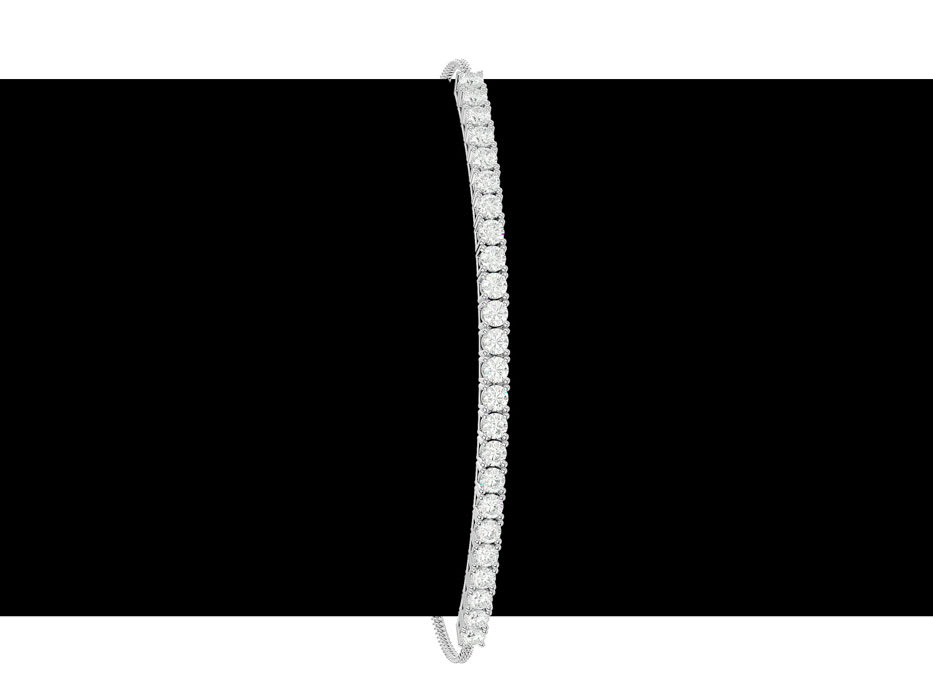 2 Carat Diamond Bolo Tennis Bracelet In Sterling Silver, Adjustable 6-9 inches