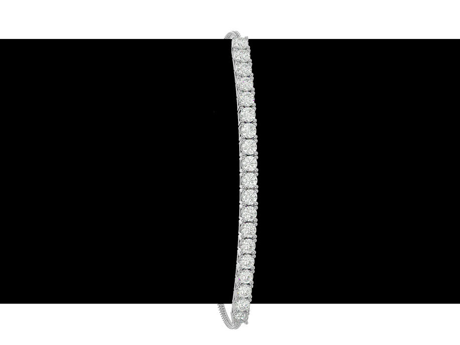 3 Carat Diamond Bolo Tennis Bracelet In Sterling Silver, Adjustable 6-9 inches


