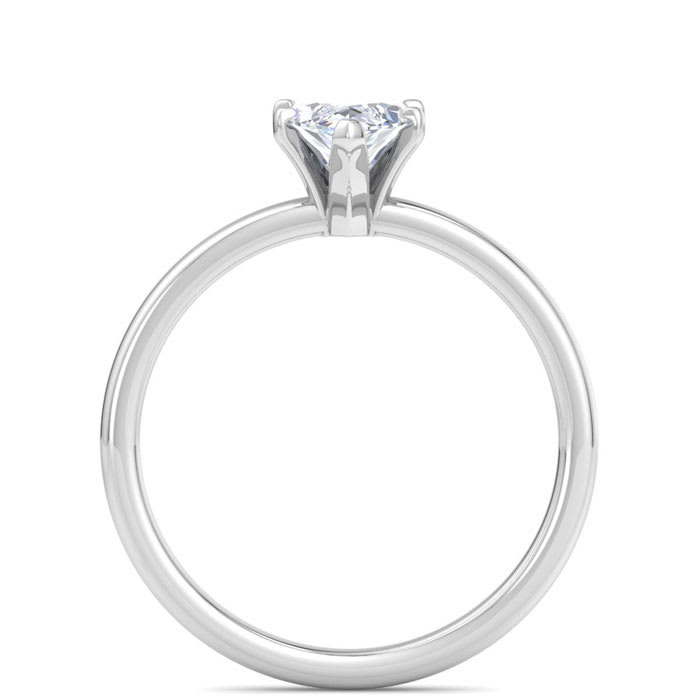 1 Carat Marquise Shape Lab Grown Diamond Ring In Sterling Silver, Solitaire
