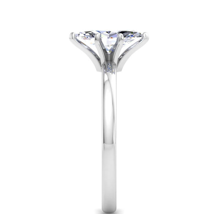 1 Carat Marquise Shape Lab Grown Diamond Ring In Sterling Silver, Solitaire